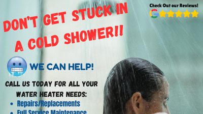Don't get stuck in a cold shower!! Photo
